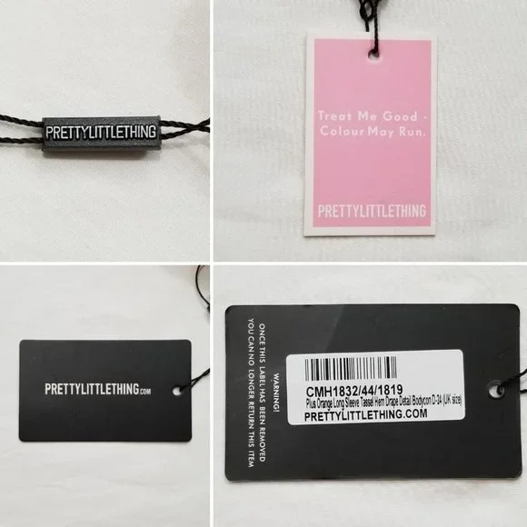 PRETTY LITTLE THING Tassel Hem Bodycon Dress 5436E1M - Picture 12 of 16